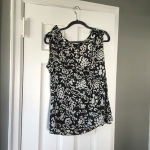 Nanette Lenore Black and White Sleeveless Top